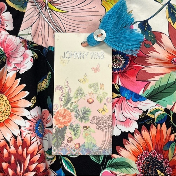 Johnny Was Floral Mirror & Evening Palace Wrap One Piece Swimsuit Sm - Picture 8 of 13